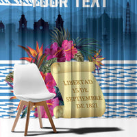 Personalized Guatemala Independence Day Window Curtain With Tropical Flower - Wonder Print Shop