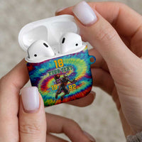 Custom Lithuania Basketball Skeleton 1992 AirPods Case Tie Dye Pattern - Wonder Print Shop