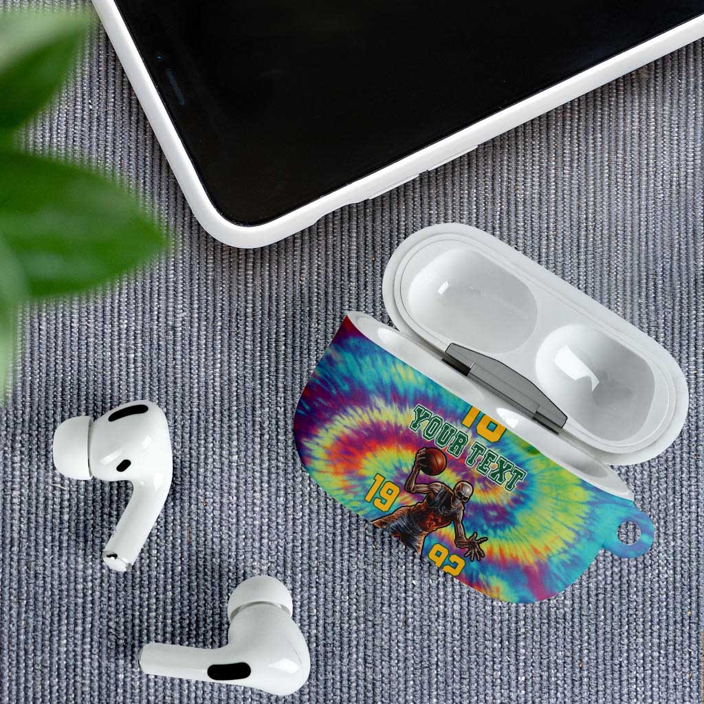 Custom Lithuania Basketball Skeleton 1992 AirPods Case Tie Dye Pattern - Wonder Print Shop