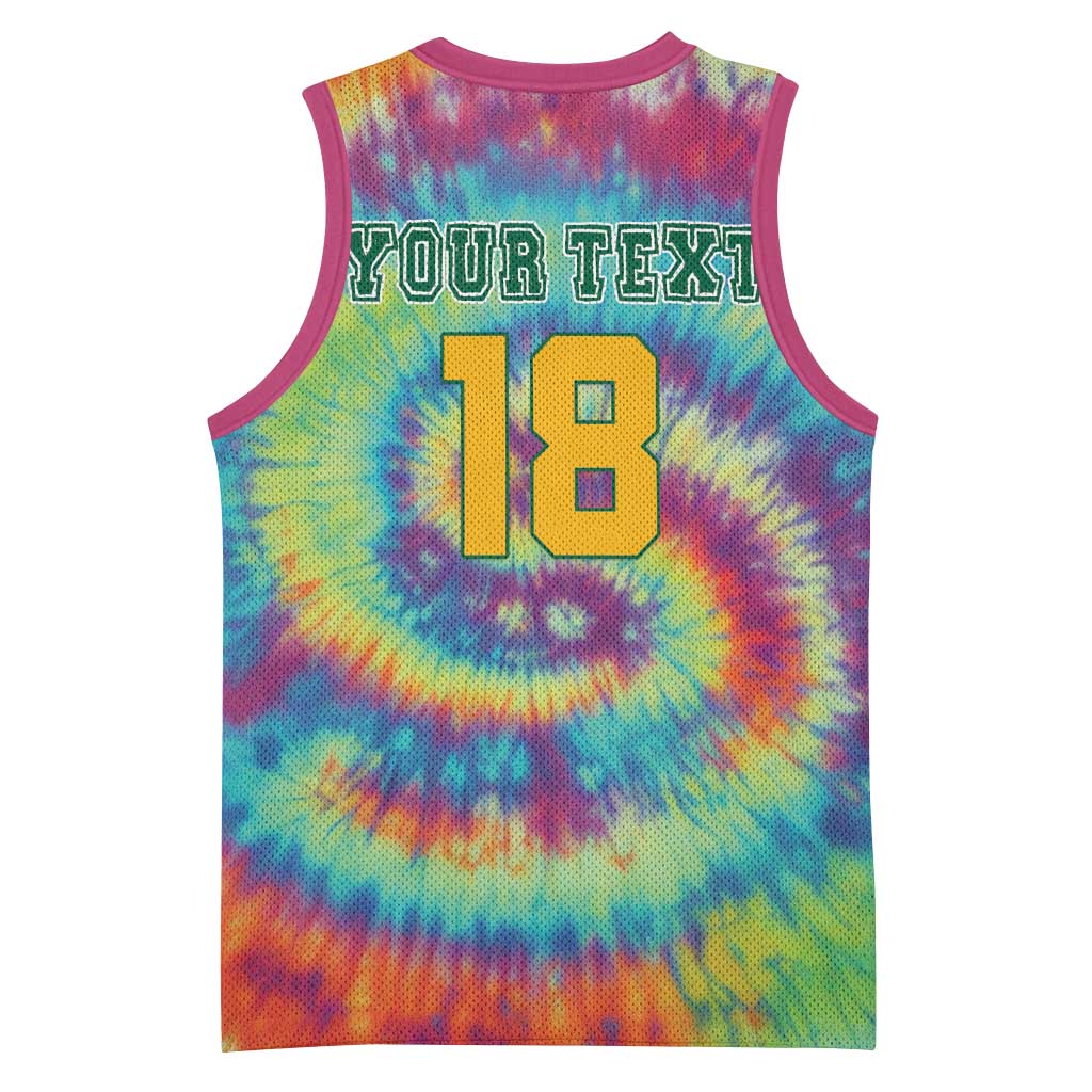 Custom Lithuania Basketball Skeleton 1992 Basketball Jersey Tie Dye Pattern - Wonder Print Shop