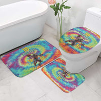 Custom Lithuania Basketball Skeleton 1992 Bathroom Set Tie Dye Pattern - Wonder Print Shop