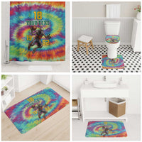 Custom Lithuania Basketball Skeleton 1992 Bathroom Set Tie Dye Pattern - Wonder Print Shop