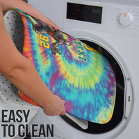 Custom Lithuania Basketball Skeleton 1992 Bathroom Set Tie Dye Pattern - Wonder Print Shop