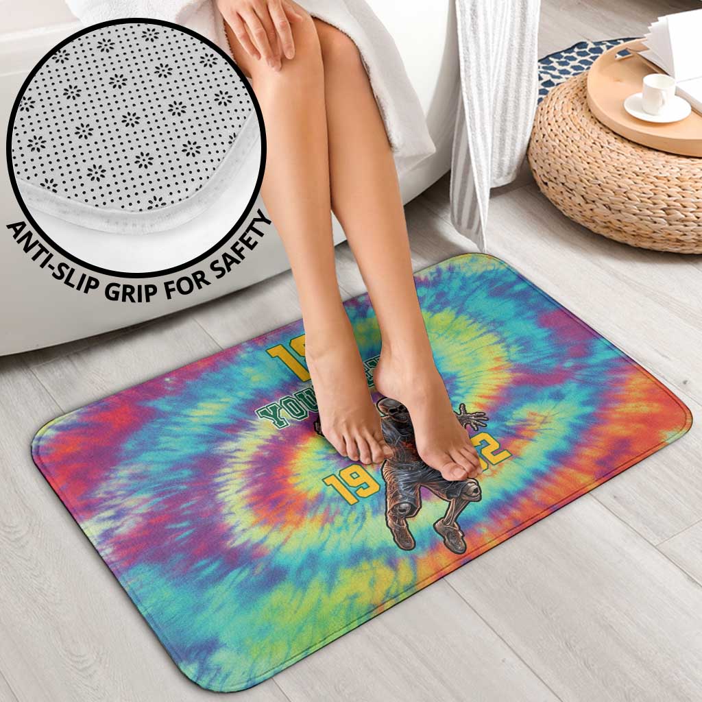 Custom Lithuania Basketball Skeleton 1992 Bathroom Set Tie Dye Pattern - Wonder Print Shop