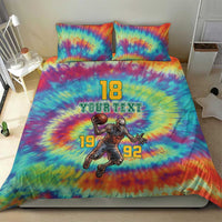Custom Lithuania Basketball Skeleton 1992 Bedding Set Tie Dye Pattern - Wonder Print Shop