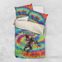 Custom Lithuania Basketball Skeleton 1992 Bedding Set Tie Dye Pattern - Wonder Print Shop