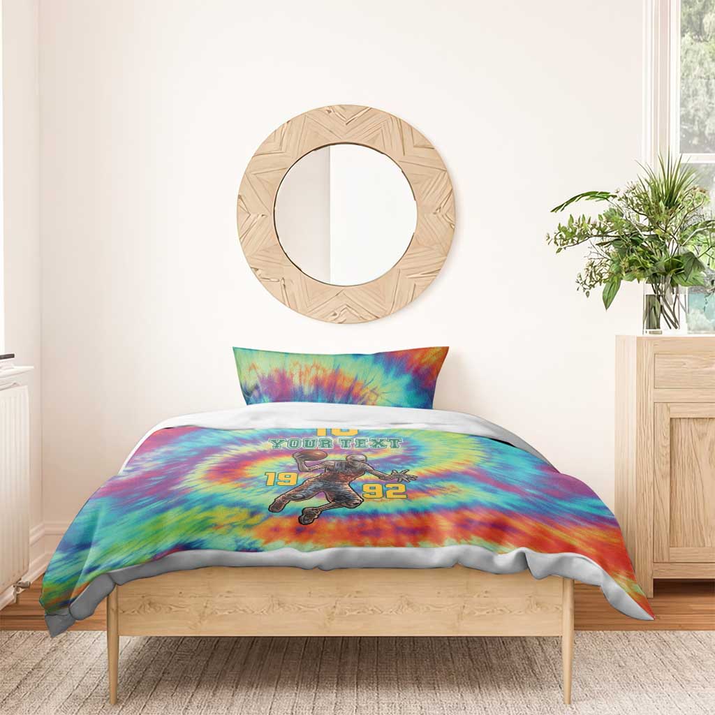 Custom Lithuania Basketball Skeleton 1992 Bedding Set Tie Dye Pattern - Wonder Print Shop