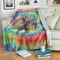 Custom Lithuania Basketball Skeleton 1992 Blanket Tie Dye Pattern - Wonder Print Shop