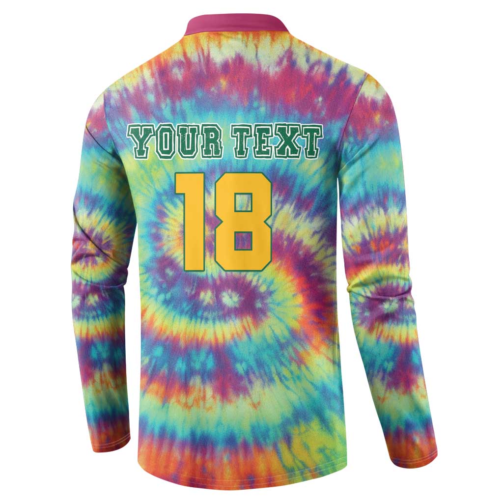 Custom Lithuania Basketball Skeleton 1992 Button Sweatshirt Tie Dye Pattern - Wonder Print Shop