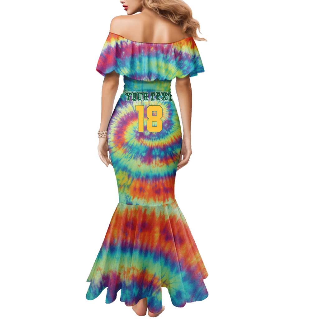 Custom Lithuania Basketball Skeleton 1992 Family Matching Mermaid Dress and Hawaiian Shirt Tie Dye Pattern - Wonder Print Shop