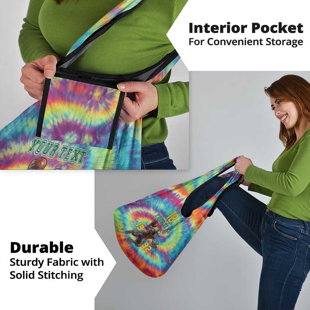 Custom Lithuania Basketball Skeleton 1992 Grocery Bag Tie Dye Pattern - Wonder Print Shop