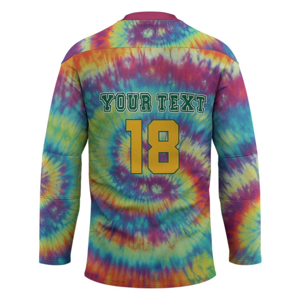 Custom Lithuania Basketball Skeleton 1992 Hockey Jersey Tie Dye Pattern - Wonder Print Shop