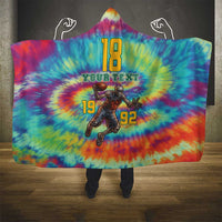 Custom Lithuania Basketball Skeleton 1992 Hooded Blanket Tie Dye Pattern - Wonder Print Shop