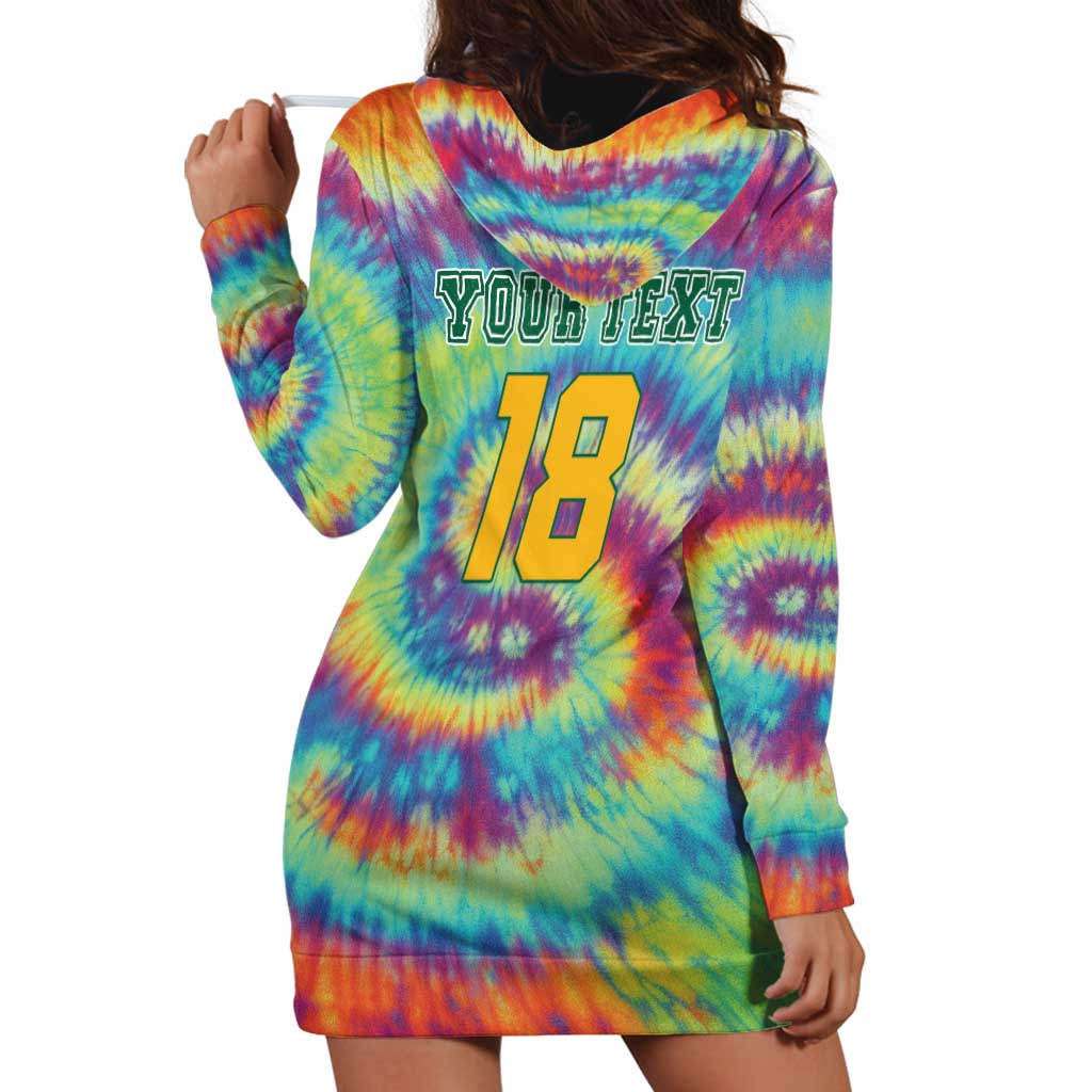 Custom Lithuania Basketball Skeleton 1992 Hoodie Dress Tie Dye Pattern - Wonder Print Shop