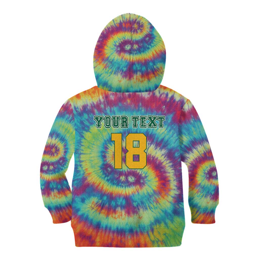 Custom Lithuania Basketball Skeleton 1992 Kid Hoodie Tie Dye Pattern - Wonder Print Shop