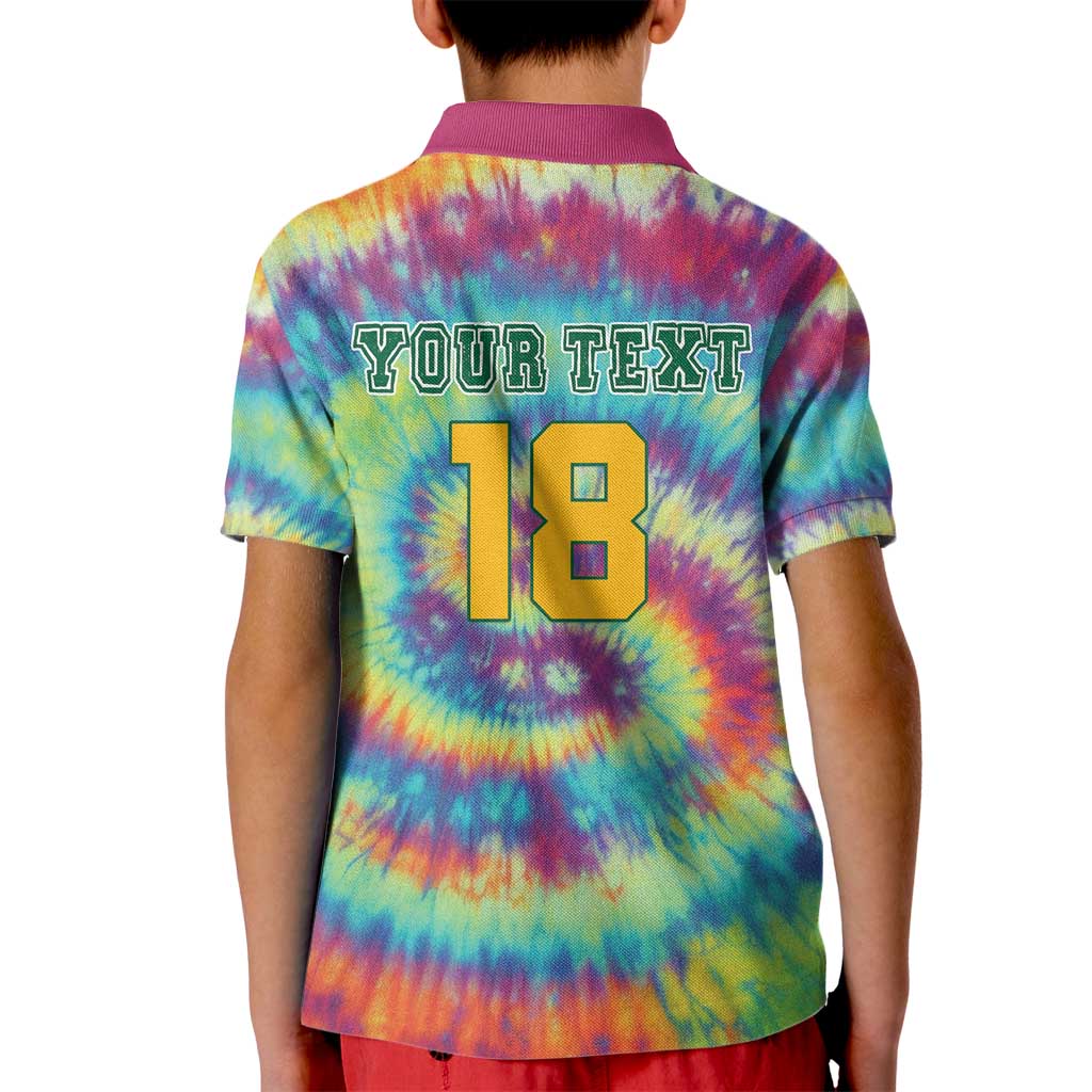 Custom Lithuania Basketball Skeleton 1992 Kid Polo Shirt Tie Dye Pattern - Wonder Print Shop