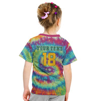 Custom Lithuania Basketball Skeleton 1992 Kid T Shirt Tie Dye Pattern - Wonder Print Shop