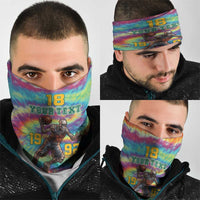 Lithuania Basketball Skeleton 1992 Neck Gaiter Tie Dye Pattern LT18
