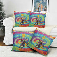 Custom Lithuania Basketball Skeleton 1992 Pillow Cover Tie Dye Pattern - Wonder Print Shop