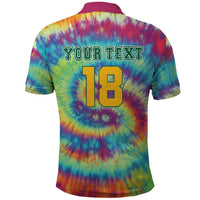 Custom Lithuania Basketball Skeleton 1992 Polo Shirt Tie Dye Pattern - Wonder Print Shop