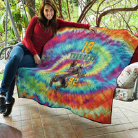 Custom Lithuania Basketball Skeleton 1992 Quilt Tie Dye Pattern - Wonder Print Shop