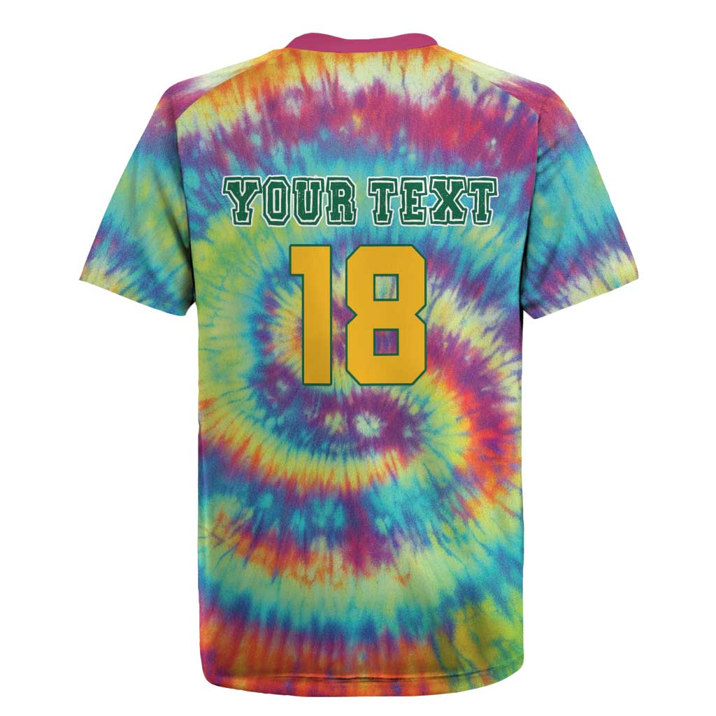 Custom Lithuania Basketball Skeleton 1992 Rugby Jersey Tie Dye Pattern - Wonder Print Shop