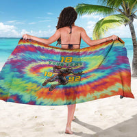 Custom Lithuania Basketball Skeleton 1992 Sarong Tie Dye Pattern - Wonder Print Shop