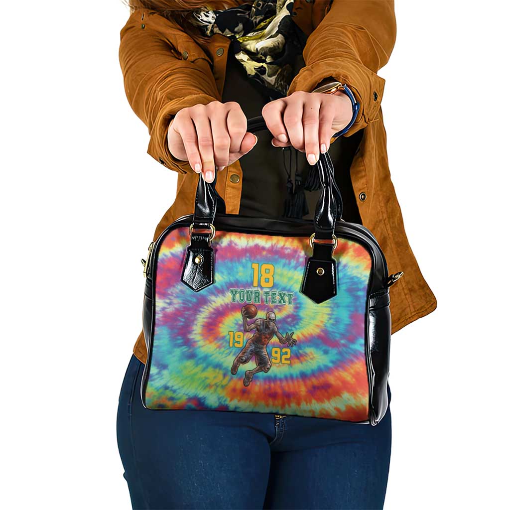 Custom Lithuania Basketball Skeleton 1992 Shoulder Handbag Tie Dye Pattern - Wonder Print Shop