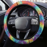Lithuania Basketball Skeleton 1992 Steering Wheel Cover Tie Dye Pattern - Wonder Print Shop