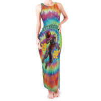 Custom Lithuania Basketball Skeleton 1992 Tank Maxi Dress Tie Dye Pattern - Wonder Print Shop