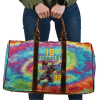 Custom Lithuania Basketball Skeleton 1992 Travel Bag Tie Dye Pattern - Wonder Print Shop