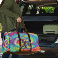 Custom Lithuania Basketball Skeleton 1992 Travel Bag Tie Dye Pattern - Wonder Print Shop