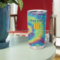 Custom Lithuania Basketball Skeleton 1992 Tumbler Cup Tie Dye Pattern - Wonder Print Shop