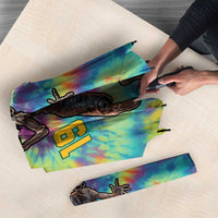 Custom Lithuania Basketball Skeleton 1992 Umbrella Tie Dye Pattern - Wonder Print Shop