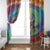 Custom Lithuania Basketball Skeleton 1992 Window Curtain Tie Dye Pattern - Wonder Print Shop