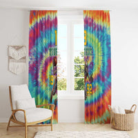 Custom Lithuania Basketball Skeleton 1992 Window Curtain Tie Dye Pattern - Wonder Print Shop