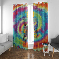 Custom Lithuania Basketball Skeleton 1992 Window Curtain Tie Dye Pattern - Wonder Print Shop
