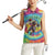 Custom Lithuania Basketball Skeleton 1992 Women Sleeveless Polo Shirt Tie Dye Pattern - Wonder Print Shop