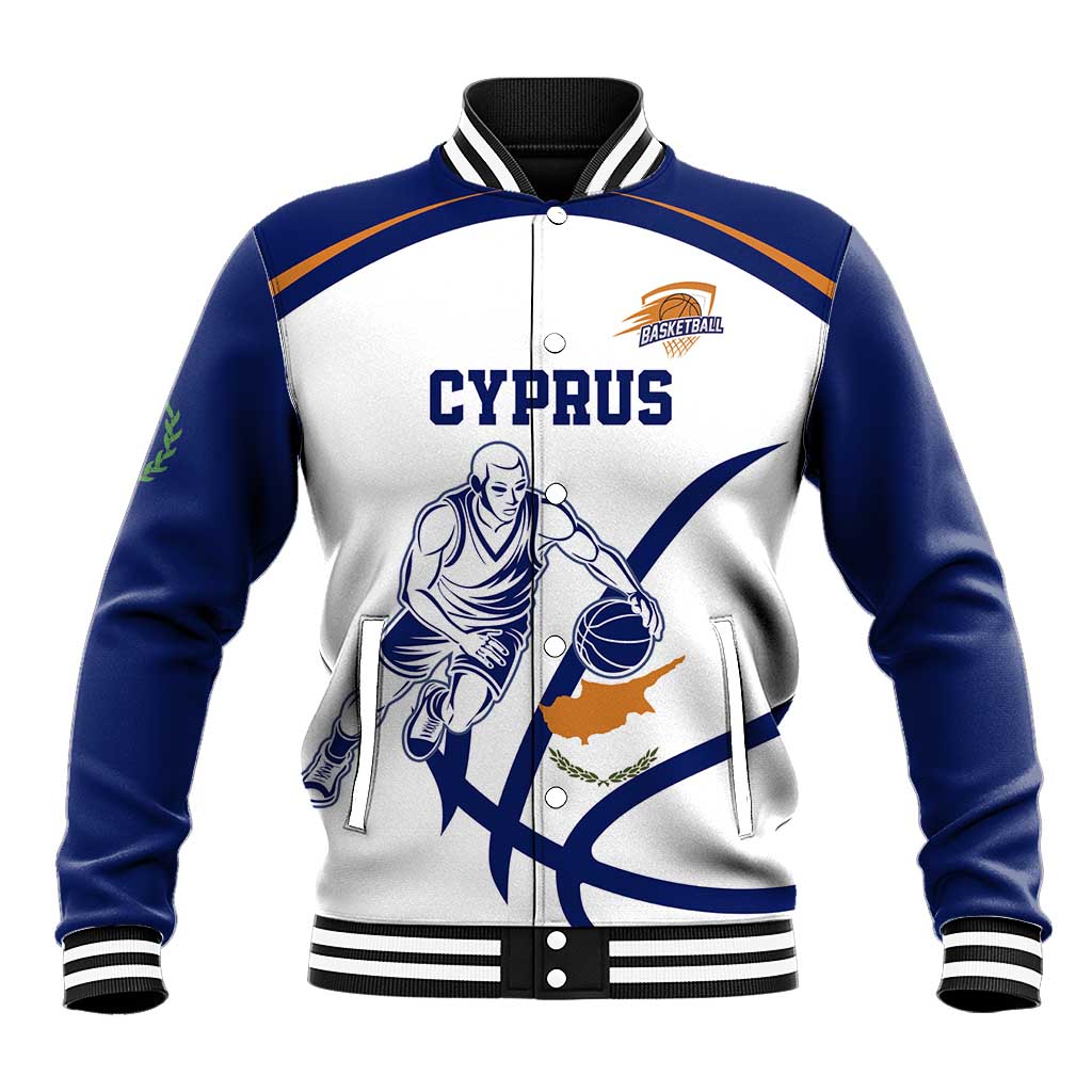 Cyprus Basketball Custom Baseball Jacket Go Champion - Wonder Print Shop