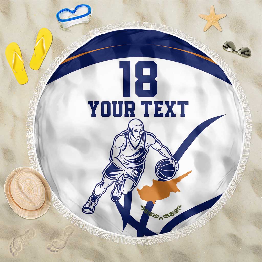 Cyprus Basketball Custom Beach Blanket Go Champion - Wonder Print Shop