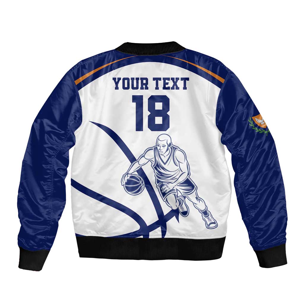 Cyprus Basketball Custom Bomber Jacket Go Champion - Wonder Print Shop