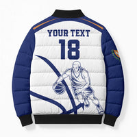 Cyprus Basketball Custom Bomber Puffer Jacket Go Champion - Wonder Print Shop