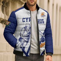 Cyprus Basketball Custom Bomber Puffer Jacket Go Champion - Wonder Print Shop