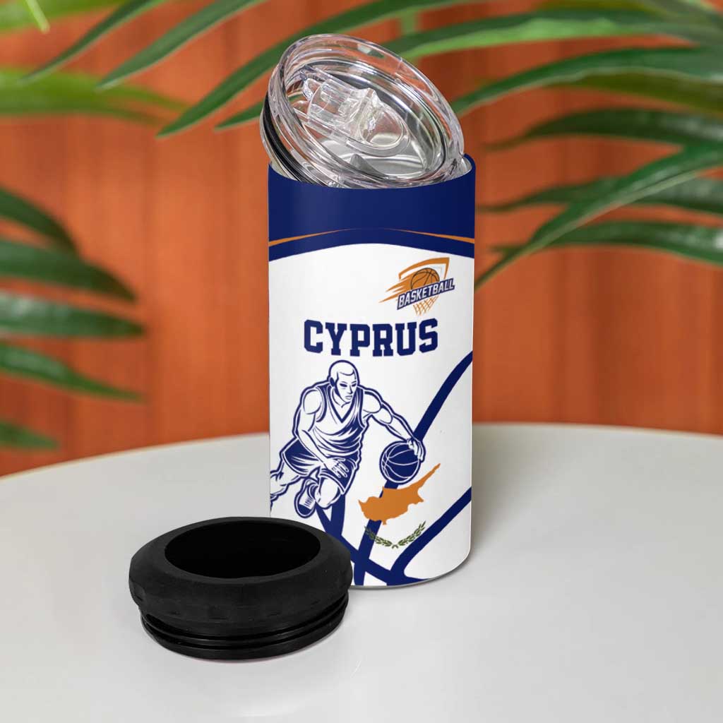 Cyprus Basketball Custom 4 in 1 Can Cooler Tumbler Go Champion - Wonder Print Shop