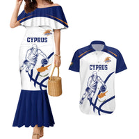 Cyprus Basketball Custom Couples Matching Mermaid Dress and Hawaiian Shirt Go Champion - Wonder Print Shop