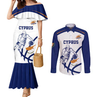 Cyprus Basketball Custom Couples Matching Mermaid Dress and Long Sleeve Button Shirt Go Champion - Wonder Print Shop
