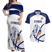 Cyprus Basketball Custom Couples Matching Off Shoulder Maxi Dress and Hawaiian Shirt Go Champion - Wonder Print Shop