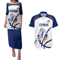 Cyprus Basketball Custom Couples Matching Puletasi and Hawaiian Shirt Go Champion - Wonder Print Shop