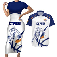 Cyprus Basketball Custom Couples Matching Short Sleeve Bodycon Dress and Hawaiian Shirt Go Champion - Wonder Print Shop