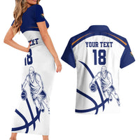 Cyprus Basketball Custom Couples Matching Short Sleeve Bodycon Dress and Hawaiian Shirt Go Champion - Wonder Print Shop
